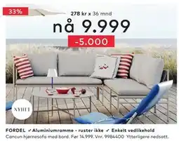 Skeidar Cancun hjørnesofa tilbud