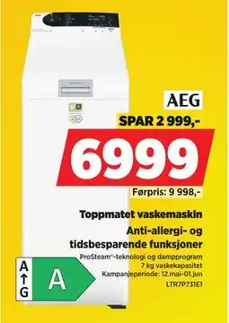 POWER Toppmatet vaskemaskin tilbud