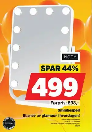 POWER Sminkespeil tilbud