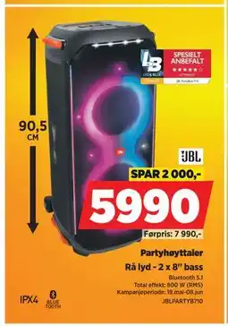 POWER Partyhøyttaler tilbud