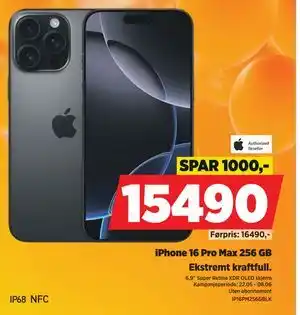 POWER iPhone 16 Pro Max 256 GB tilbud