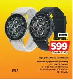 POWER Legacy One fitness smartklokke tilbud