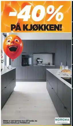 POWER 40% PÅ KJØKKEN! tilbud