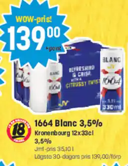 Eurocash 1664 Blanc 3,5% tilbud