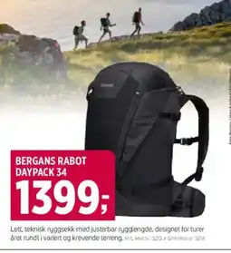 Sport 1 BERGANS RABOT DAYPACK 34 tilbud