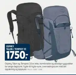 Sport 1 OSPREY TALON/TEMPEST 33 tilbud