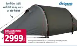 Sport 1 BERGANS TELT GJENDEBU 3-PERS tilbud