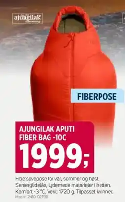 Sport 1 AJUNGILAK APUTI FIBER BAG -10C FIBER BAG -10C tilbud