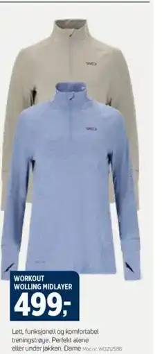 Sport 1 WORKOUT WOLLING MIDLAYER tilbud