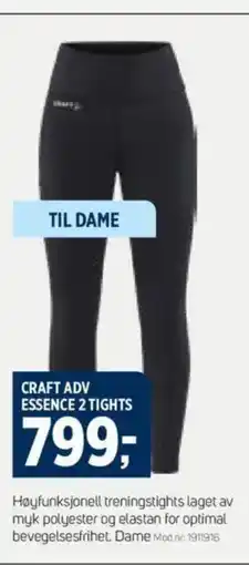 Sport 1 CRAFT ADV ESSENCE 2 TIGHTS tilbud