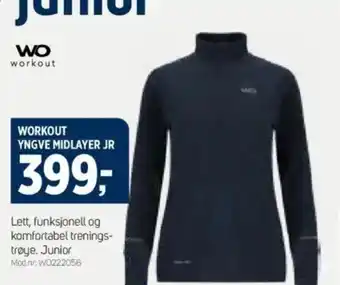 Sport 1 WORKOUT YNGVE MIDLAYER JR tilbud