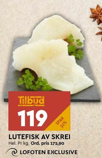 Coop Mega Lutefisk av skrei tilbud