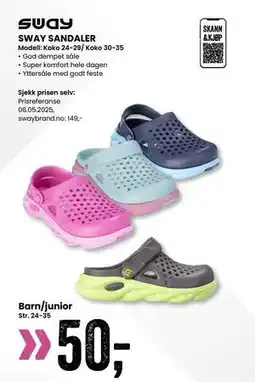 Sport Outlet SWAY SANDALER tilbud