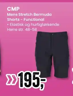 Sport Outlet Mens Stretch Bermuda Shorts - Functional tilbud