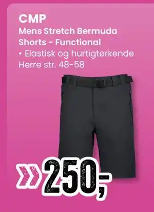 Sport Outlet Mens Stretch Bermuda Shorts - Functional tilbud