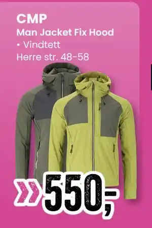 Sport Outlet Man Jacket Fix Hood tilbud