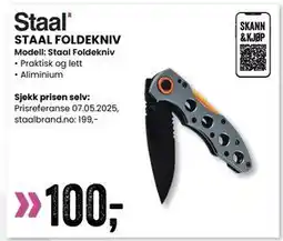 Sport Outlet STAAL FOLDEKNIV tilbud
