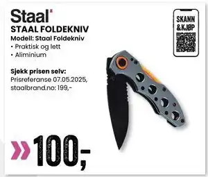 Sport Outlet STAAL FOLDEKNIV tilbud