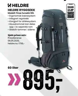 Sport Outlet HELDRE RYGGSEKK tilbud