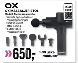 Sport Outlet OX MASSASJEPISTOL tilbud