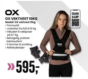 Sport Outlet OX VEKTVEST 10KG tilbud