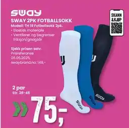 Sport Outlet SWAY 2PK FOTBALLSOKK tilbud