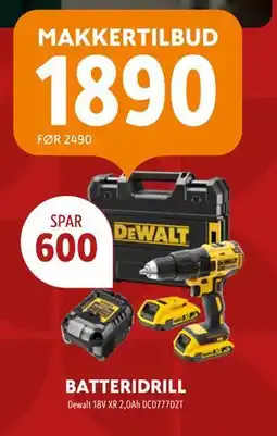 Byggmakker BATTERIDRILL tilbud