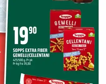 Coop Obs Sopps extra fiber gemelli/cellentani tilbud