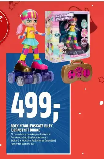 Coop Obs Rock n'rollerskate riley fjernstyrt dukke tilbud