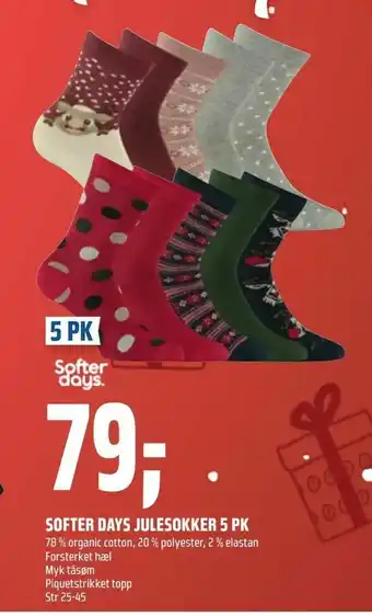 Coop Obs Softer days julesokker 5 pk tilbud
