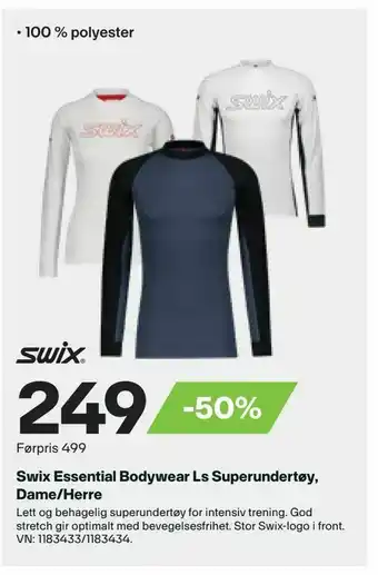 XXL Sport Swix Essential Bodywear Ls Superundertøy, Dame/Herre tilbud