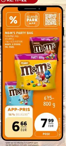 Scandinavian Park M&M'S PARTY BAG tilbud