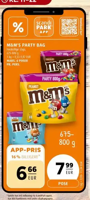 Scandinavian Park M&M'S PARTY BAG tilbud