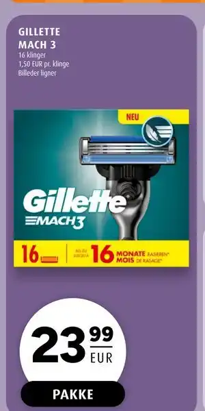 Scandinavian Park GILLETTE MACH 3 tilbud