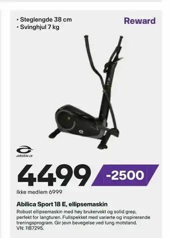 XXL Sport Abilica Sport 18 E, ellipsemaskin tilbud