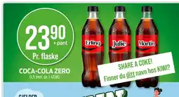 Kiwi COCA-COLA ZERO tilbud