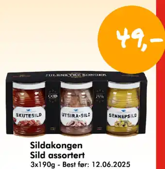 Havaristen Sildakongen Sild assortert tilbud