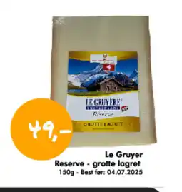 Havaristen Le Gruyer Reserve - grotte lagret tilbud