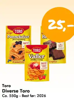 Havaristen Toro Diverse Toro tilbud