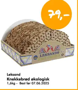Havaristen Leksand Knekkebrød økologisk tilbud