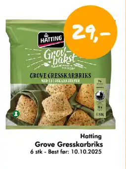 Havaristen Hatting Grove Gresskarbriks tilbud