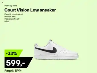 XXL Sport Court Vision Low sneaker tilbud