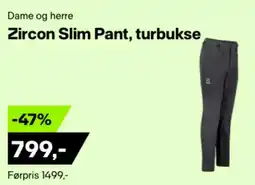 XXL Sport Dame og herre Zircon Slim Pant, turbukse tilbud