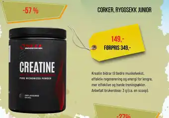 XXL Sport CORKER, RYGGSEKK JUNIOR tilbud