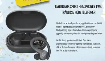 XXL Sport JLAB GO AIR SPORT HEADPHONES TWS, TRÅDLØSE HODETELEFONER tilbud