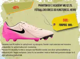 XXL Sport PHANTOM GX 2 ACADEMY MG Q2 25, FOTBALLSKO GRESS OG KUNSTGRESS, HERRE tilbud