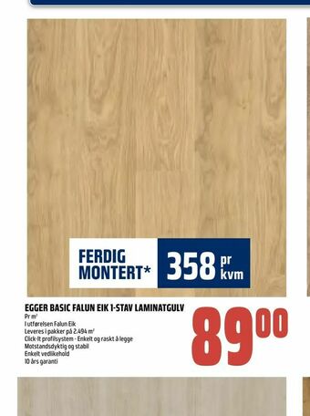 Coop Obs Egger basic falun eik 1-stav laminatgulv tilbud