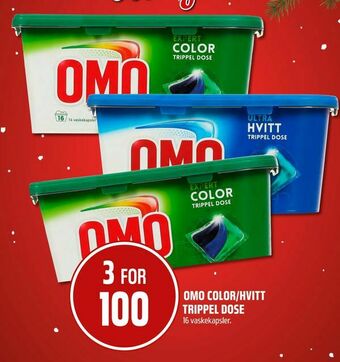 Coop Obs Omo color/hvitt trippel dose tilbud