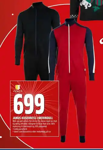 Coop Obs Janus kosedress i merinoull tilbud