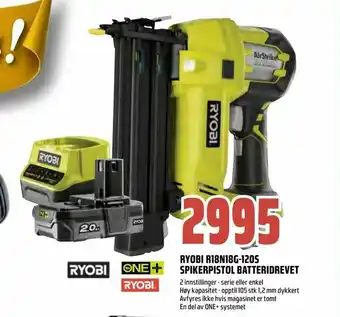 Coop Obs Ryobi r18n18g-120s spikerpistol batteridrevet tilbud